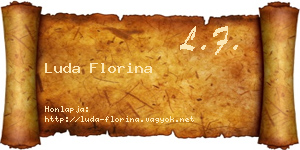 Luda Florina névjegykártya